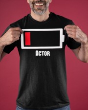 Low Battery Actor T-Shirt Funny Christmas Gifts For Actors Ideas Classic T-Shirt apparel-classic-tshirt-lifestyle-front-181