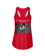 When I Hear People Talking About Frenchie Book Ladies Flowy Tank thumbnail