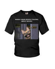 When I Hear People Talking About Frenchie Book Youth T-Shirt thumbnail