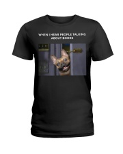 When I Hear People Talking About Frenchie Book Ladies T-Shirt thumbnail