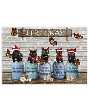 Butterfly and black cat it's okay christmas gifts 17x11 Poster front