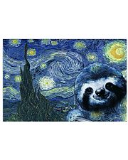 sloth starry night 17x11 Poster front