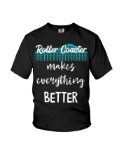 Roller Coaster Makes Everything Better Shirt Rollercoaster Lover Gift Ideas For Brother Youth T-Shirt tile