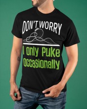 Don't Worry Only Puke Occasionally Ride Roller Coaster Shirts For Sale Classic T-Shirt apparel-classic-tshirt-lifestyle-front-88