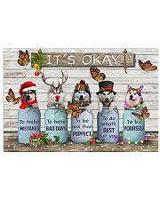 husky christmas 17x11 Poster front