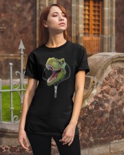 dinosaur zipper shirt Classic T-Shirt apparel-classic-tshirt-lifestyle-06