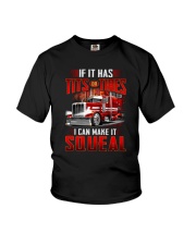 If It Has Tits Or Tires I Can Make It Squeal Trucker Shirt Truck Driver Gifts For Him Youth T-Shirt tile