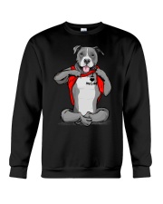 I love Mom chest tattoo Pitbull Crewneck Sweatshirt thumbnail