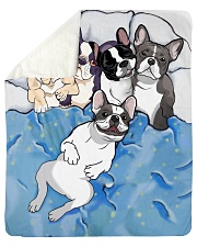 French bulldog Sherpa Fleece Blanket - 50" x 60" front