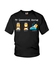 My Quarantine Routine Shiba inu3 Youth T-Shirt thumbnail