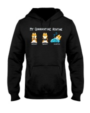 My Quarantine Routine Shiba inu3 Hooded Sweatshirt thumbnail