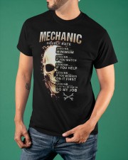 Skull Mechanic Hourly Rate Shirt Funny Mechanic Shirt Mens Apparel Classic T-Shirt apparel-classic-tshirt-lifestyle-front-88