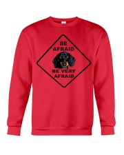 Be afraid be very afraid Dachshund Crewneck Sweatshirt thumbnail