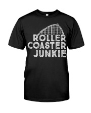 Roller Coaster Junkie Classic T-Shirt Apparel Roller Coaster Gift Ideas For Adults Classic T-Shirt front