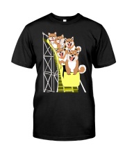 Shiba Inu On Roller Coaster Shirt Apparel Merchandise Gifts For Shiba Inu Lovers Classic T-Shirt front