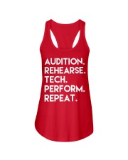 Audition Rehearse Teach Perform Repeat Shirt Musical Theater Gift For Actor Actress Ladies Flowy Tank tile