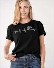 Heartbeat Rollercoaster T-Shirt Design Gifts For Roller Coaster Lovers Best Friend Classic T-Shirt apparel-classic-tshirt-lifestyle-front-100