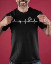 Heartbeat Rollercoaster T-Shirt Design Gifts For Roller Coaster Lovers Best Friend Classic T-Shirt apparel-classic-tshirt-lifestyle-front-181