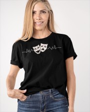 Theatre Heartbeat Vintage T-Shirt Theatre Actor Actress Gift Ideas Classic T-Shirt apparel-classic-tshirt-lifestyle-front-100