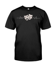 Theatre Heartbeat Vintage T-Shirt Theatre Actor Actress Gift Ideas Classic T-Shirt front