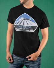 Take Me To Space T-Shirt Amusement Theme Park Thrill Seeker Roller Coaster Themed Gifts Classic T-Shirt apparel-classic-tshirt-lifestyle-front-88