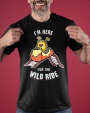 I'm Here For The Wild Ride Shirt Bitcoin Roller Coaster T-Shirt Funny Gifts Classic T-Shirt apparel-classic-tshirt-lifestyle-front-181