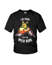 I'm Here For The Wild Ride Shirt Bitcoin Roller Coaster T-Shirt Funny Gifts Youth T-Shirt tile