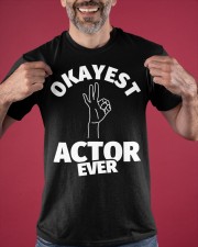Okayest Actor Ever T-Shirt Funny Humor Vintage Tees Gifts For Adult Men Classic T-Shirt apparel-classic-tshirt-lifestyle-front-181
