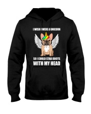 I Wish I Were A Unicorn So I Could Stab Frenchie Hooded Sweatshirt thumbnail