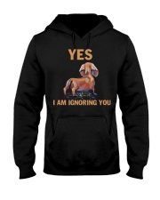 dachshund yes i am ignoring you Hooded Sweatshirt thumbnail