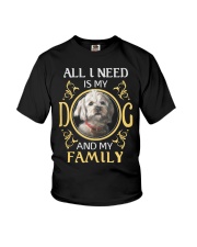 All L Need Is My And My Family poodle Youth T-Shirt thumbnail