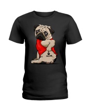 Pug Ilove Mom Ladies T-Shirt thumbnail