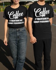 Coffee It Maintains My Sunny Personality Shirt Funny Coffee Lover T-Shirt Gifts Classic T-Shirt apparel-classic-tshirt-lifestyle-front-145