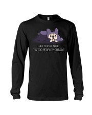 I Like To Stay Insde It'S Too Peopley frenchie 1 Long Sleeve Tee thumbnail