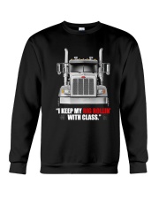 I Keep Rolling With Class Truck Driver Shirt Gift Ideas For Semi Truck Drivers Crewneck Sweatshirt tile