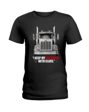 I Keep Rolling With Class Truck Driver Shirt Gift Ideas For Semi Truck Drivers Ladies T-Shirt tile