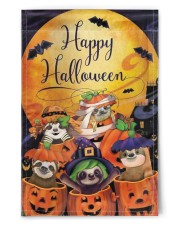 sloth pumpkin flag 11.5"x17.5" Garden Flag front