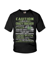 Caution I'm That Crazy Trucker Vintage Shirt Truck Driver Shirt For Men Youth T-Shirt tile