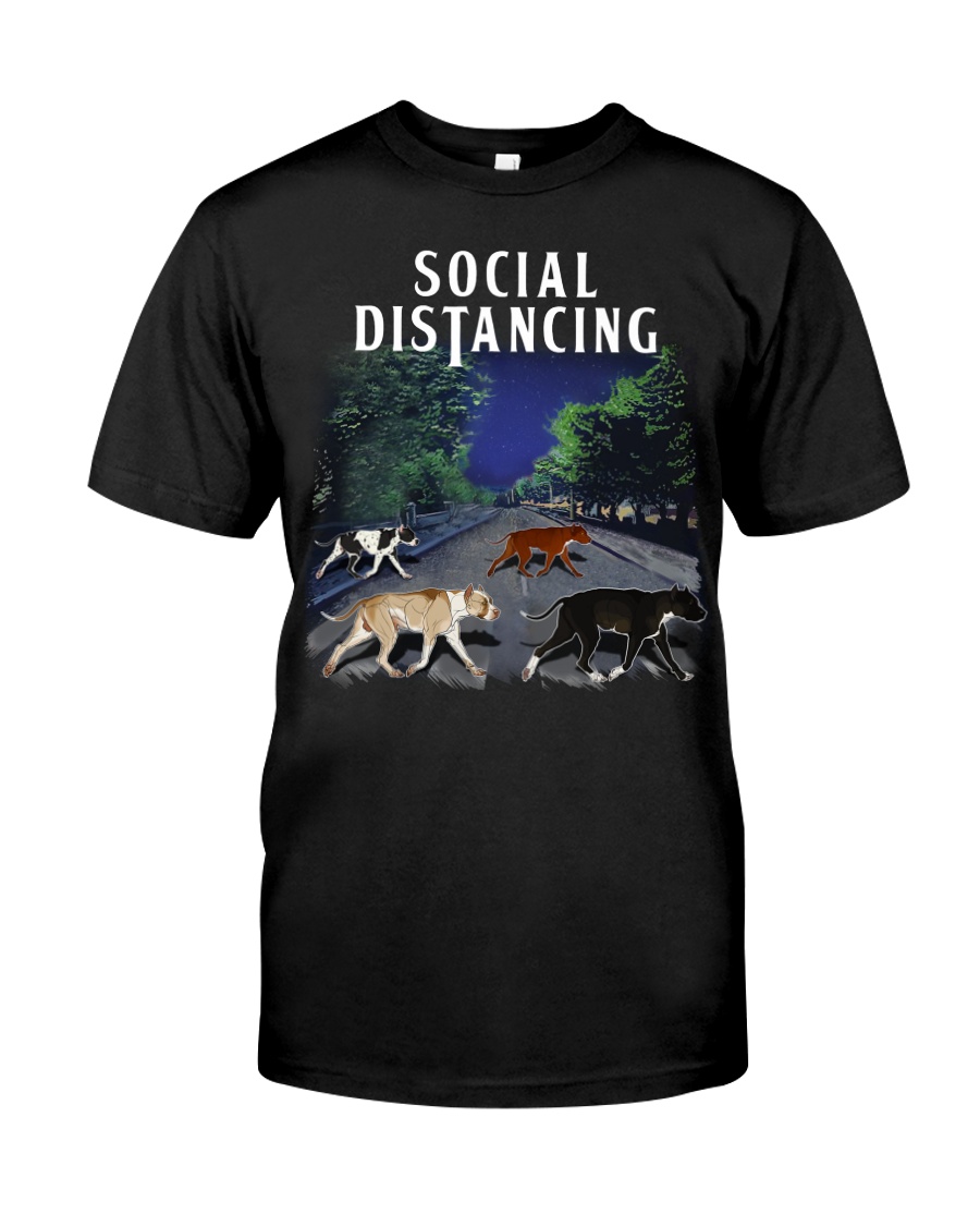 Social Distancing Pitbull Social Distancing Classic T-Shirt