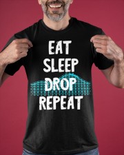 Eat Sleep Drop Repeat Shirt Park Theme Roller Coaster T-Shirt Gifts For Teenage Nephew Classic T-Shirt apparel-classic-tshirt-lifestyle-front-181