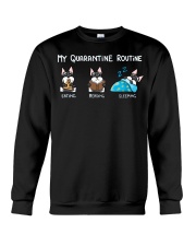 My Quarantine Routine schnauzer Crewneck Sweatshirt thumbnail