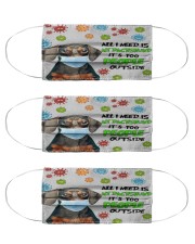 All I Need Is My Dachshund It's Too People Outside Face Mask Gifts For Dachshund Lovers Cloth Face Mask - 3 Pack front