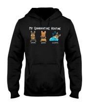 My Quarantine Routine Yorkie4 Hooded Sweatshirt thumbnail