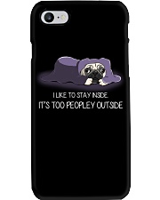 I Like To Stay Inside IT'S Too Peopley pug 2 Phone Case thumbnail