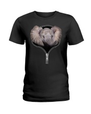 Elephant Zipper Shirt Ladies T-Shirt thumbnail