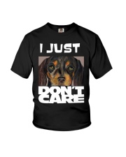 I Just Don'T Care Dachshund Dont Care Youth T-Shirt thumbnail