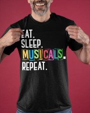 Eat Sleep Musicals Repeat Shirt Graphic Tee Shirt Gifts For Musicians Classic T-Shirt apparel-classic-tshirt-lifestyle-front-181