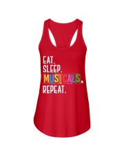Eat Sleep Musicals Repeat Shirt Graphic Tee Shirt Gifts For Musicians Ladies Flowy Tank tile