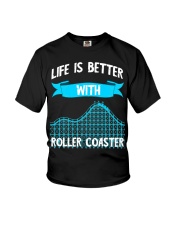 Life Is Better With Roller Coasters Shirt Roller Coaster Fans Clothing Best Gifts For Teens Youth T-Shirt tile