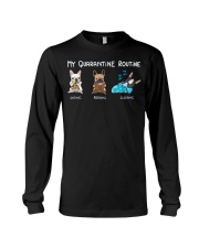 My Quarantine Routine frenchie2 Long Sleeve Tee thumbnail